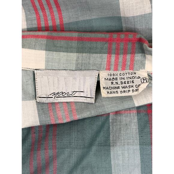 Vintage 80s 90s Iconic Tartan Plaid Oversized Cotton Blazer Spring Summer Preppy - Picture 8 of 11